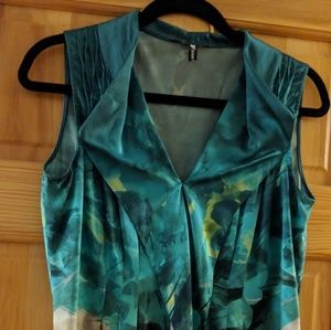 Eli Tahari Medium Sleeveless silk top